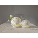STARtrading LED Glaskugel Merry X-Mas weiß 15cm 460-32
