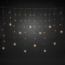 KonstSmide LED Lichtervorhang mit Schneeflocken 60 ww LED...