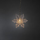 KonstSmide LED Lichtervorhang mit Schneeflocken 60 ww LED...