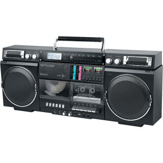 MUSE Kassetten-Recorder mit BT und CD M-380 GB schwarz