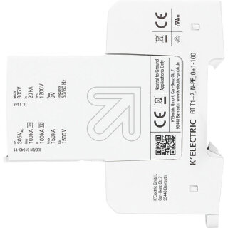 KELECTRIC GT T1+2, N-PE Funkenstrecke 100kA, 0+1, 500222