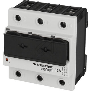 KELECTRIC CORON DUO D0-Lasttrennschalter 3-pol. mit Sich. 35A und Fix-Passringen 103303AF35