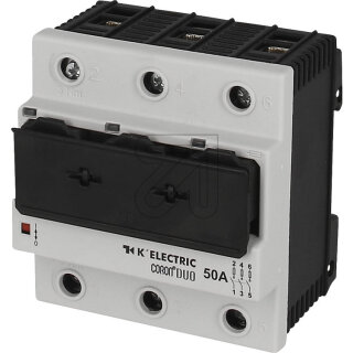 KELECTRIC CORON DUO D0-Lasttrennschalter 3-pol. mit Sich. 50A und Fix-Passringen 103303AF50