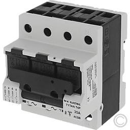 KELECTRIC TYTAN T4P, 3pol. + N, Phasen- und Drehfeldanzeige Sich. -und th. ÜW mit Sich. 35A und Fix-Passhülsen  104255.35