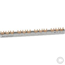 KELECTRIC Gabel-Verdrahtungsschiene, 3polig, 10mm², 12TE 111243