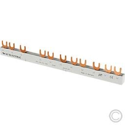 KELECTRIC Gabel-Verdr.Schiene, FI N re. + 8xLS 3pol., 10mm² 12TE, L1,L2,L3,(N),L1,L2,L3..., 111251