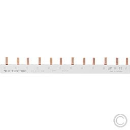 KELECTRIC Steg-Verdrahtungsschiene, 3polig, 10mm², 12TE 111246 K electric, passend für ABB, Siemens, Schn.