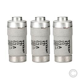 50x KELECTRIC Sicherungseinsatz D02, 63A, 100263 AC 400V / DC 250V, DIN 49522, DIN VDE 0636, IEC 60