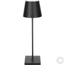 SIGOR NUINDIE LED Akku-Tischleuchte USB-C 380mm nachtschwarz 2,2W FlexMood 2200K/2700K IP54 168/197lm Ra85
