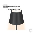 SIGOR NUINDIE LED Akku-Tischleuchte USB-C 380mm nachtschwarz 2,2W FlexMood 2200K/2700K IP54 168/197lm Ra85