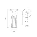 SIGOR LED-Akku-Tischleuchte Nuflair nebelgrau 4544201