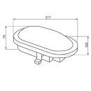 EVN CCT-LED-Oval-Armatur IP54 12W 3000,4000,6500K weiß LA120125