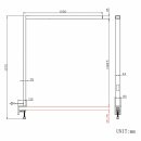 TLAW1 LED Tischleuchte Anbauleuchte Up & Down 80W weiß UGR<6 Neutralweiß 4000K Sensor + Touch dimmbar