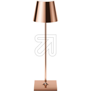 SIGOR NUINDIE LED Akku-Tischleuchte kupfer 2.2W 180lm 45° rund Stufenlos dimmbar 2200/2700K 4546401