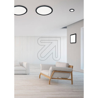 TRIO LED-Deckenleuchte Camillus schwarz IP44 rund 9W 3000K R62921032