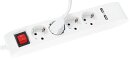4-fach EGB Steckdosenleiste mit 2 x USB-Anschluss weiß