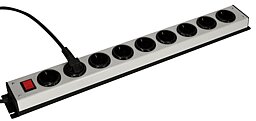 9-fach KAISER Steckdosenleiste sw/si 1001ZL9L-SW