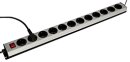 12-fach KAISER Steckdosenleiste sw/si 1001ZL12L-SW