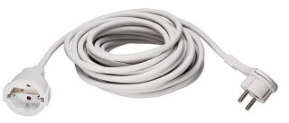 EGB 041920 Verlängerung mit Flachstecker reinweiß 10m
