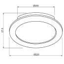 mlight LED-Ein- und Anbaupanel weiß IP44 3000K 18W rund 81-3112 dimmbar
