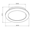 mlight LED-Ein- und Anbaupanel weiß IP44 3000K 11W rund 81-3111 dimmbar
