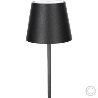 SIGOR NUINDIE LED Akku-Stehleuchte schwarz 2.2W 180lm 2700K rrund dimmbar 4549001 USB-C