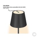 SIGOR NUINDIE LED Akku-Stehleuchte schwarz 2.2W 180lm 2700K rrund dimmbar 4549001 USB-C