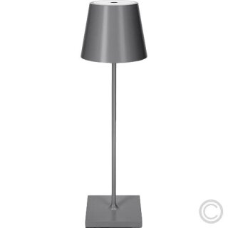 SIGOR NUINDIE LED Akku-Tischleuchte USB-C 380mm graphitgrau 2,2W FlexMood 2200K/2700K IP54 168/197lm Ra85