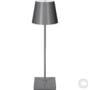SIGOR NUINDIE LED Akku-Tischleuchte USB-C 380mm graphitgrau 2,2W FlexMood 2200K/2700K IP54 168/197lm Ra85