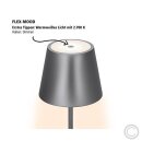 SIGOR NUINDIE LED Akku-Tischleuchte USB-C 380mm graphitgrau 2,2W FlexMood 2200K/2700K IP54 168/197lm Ra85