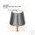 SIGOR NUINDIE LED Akku-Tischleuchte USB-C 380mm graphitgrau 2,2W FlexMood 2200K/2700K IP54 168/197lm Ra85