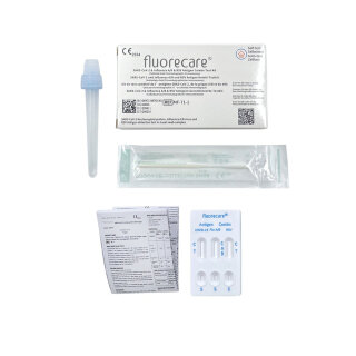 Fluorecare 1er Selbsttest Box  SARS-CoV2 und Influenza A/B und RSV Antigen-Kombi-Testkit