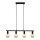 B.K.Licht Pendelleuchte Retro Vintage Schwarz 4-flammig max. 4 x 60W E27 ohne Leuchtmittel