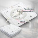 B.K.Licht LED Deckenleuchte Weiß eckig 27x27cm 12W 1200lm warmweiß 3000K