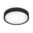 B.K.Licht LED Deckenleuchte Schwarz rund Ø25cm 12W 1200lm Neutralweiß 4000K Sterneneffekt