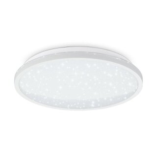 B.K.Licht LED Deckenleuchte Weiß rund Ø28cm 18W 2000lm Neutralweiß 4000K Sterneneffekt Backlight