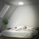 B.K.Licht LED Deckenleuchte Weiß rund Ø28cm 18W 2000lm Neutralweiß 4000K Sterneneffekt Backlight