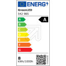 GreenLED 542985 Filament Lampe-DIM AGL E27 7,3W 1535lm matt, 2700K
