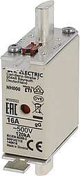 3x KELECTRIC NH Sicherung Größe 000, 500V AC, 16A 140616