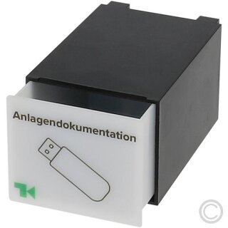 KELECTRIC Hutschienen-Klickbox Anlagendokumentation schwarz 101164