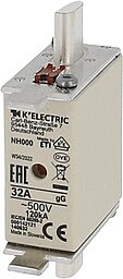 3x KELECTRIC NH Sicherung Größe 000, 500V AC, 32A, 140632