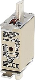 3x KELECTRIC NH Sicherung Größe 000, 500V AC, 40A 140640