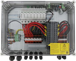 KELECTRIC Feuerwehrschalter 3MPP, 2in 1out, m. Verschraubung ÜSS T1+2, 300x400x132mm, 134123