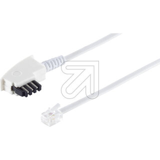 S-Conn Telefonanschlusskabel TAE F auf RJ11, 3m weiß 70003-W