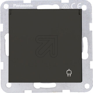 Panasonic Plus 55 Steckdose mit Klappdeckel anthrazit