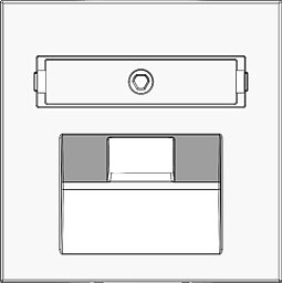 Panasonic Plus 55 Zentralscheibe mit Schriftfeld 1xUAE weiß WDTR04201WH-EU1