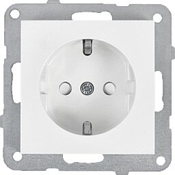 Panasonic Plus 55 Steckdose mit erh. Berühr. weiß WDTT03122WH-EU1