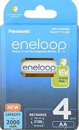 4x Panasonic Akku eneloop Mignon AA PHR30UTGB-4BP