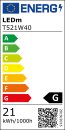 2x T521W40 Leuchtstofflampe Röhre HE 21W/840 G5/T5 kaltweiß 4000K