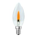 LED Filament Feuer Kerze 1W E14 klar
